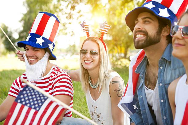 istock Friends celebrating US Independence Day 528956686