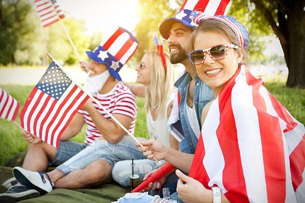 istock Friends celebrating US Independence Day 528957268