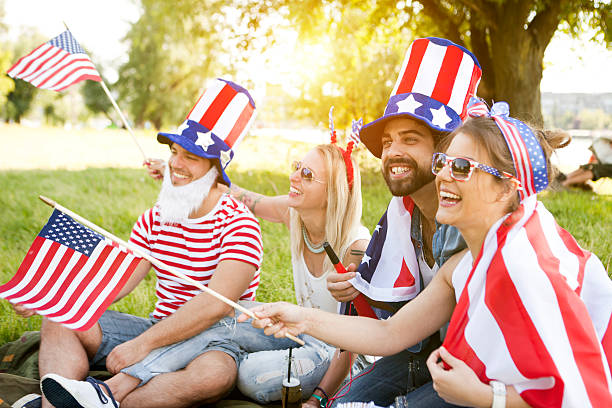 istock Friends celebrating US Independence Day 528957720