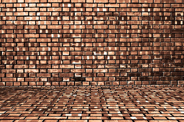 istock Wood and red brick texture background 528957931