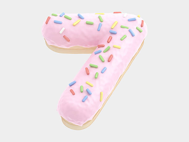 istock Donut font pink cream 528958428