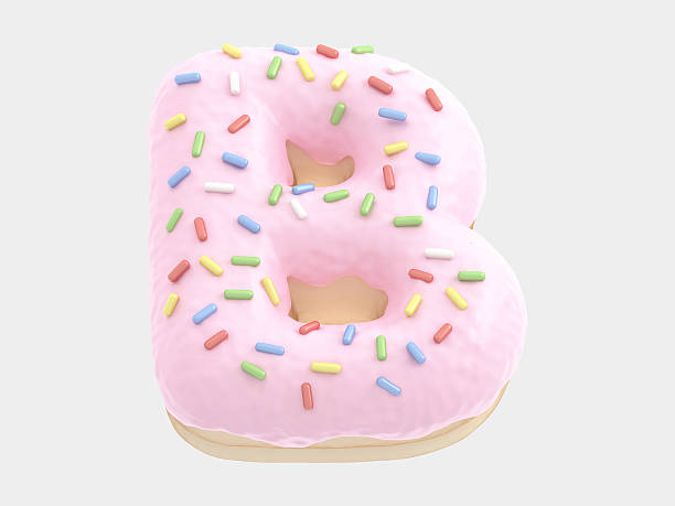 istock Donut font pink cream 528958660
