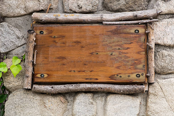 istock Wood Sign On A Rock Wall 528958836