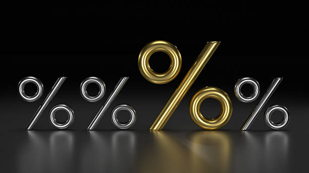istock 3D golden percent 528960544