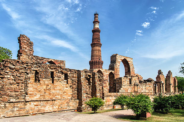 Qutub Minar stock photo