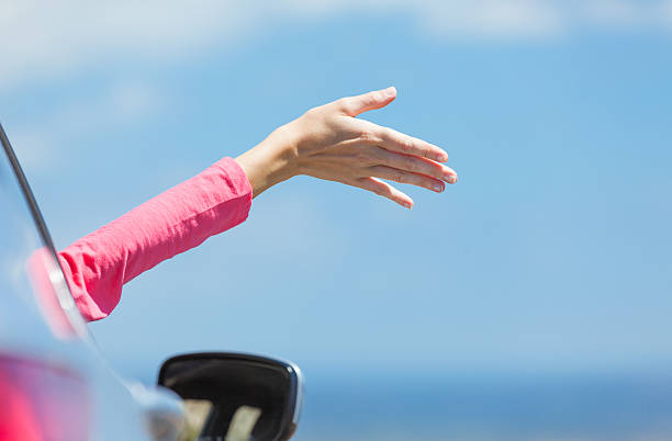 sensação o vento - driving car drive women imagens e fotografias de stock