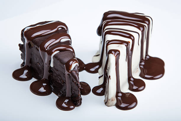 istock chocolate cakes on a plate close up 528962684