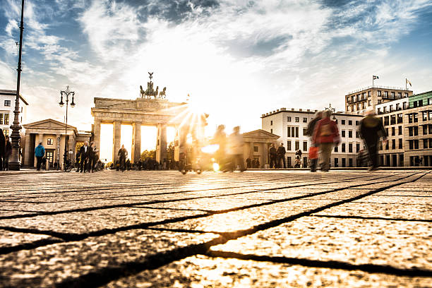 istock Berlin - People cycling at Brandenburg Gate 528964404