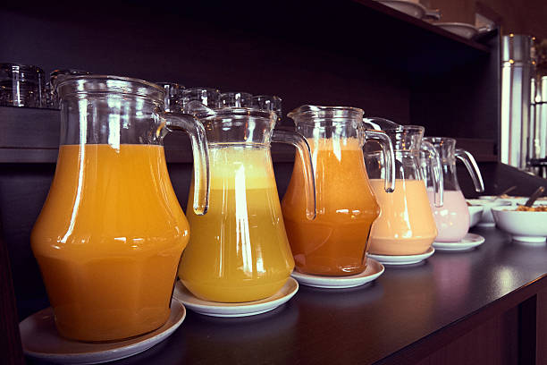 istock Jars with fresh juices and smoothies for breakfast. 528965780