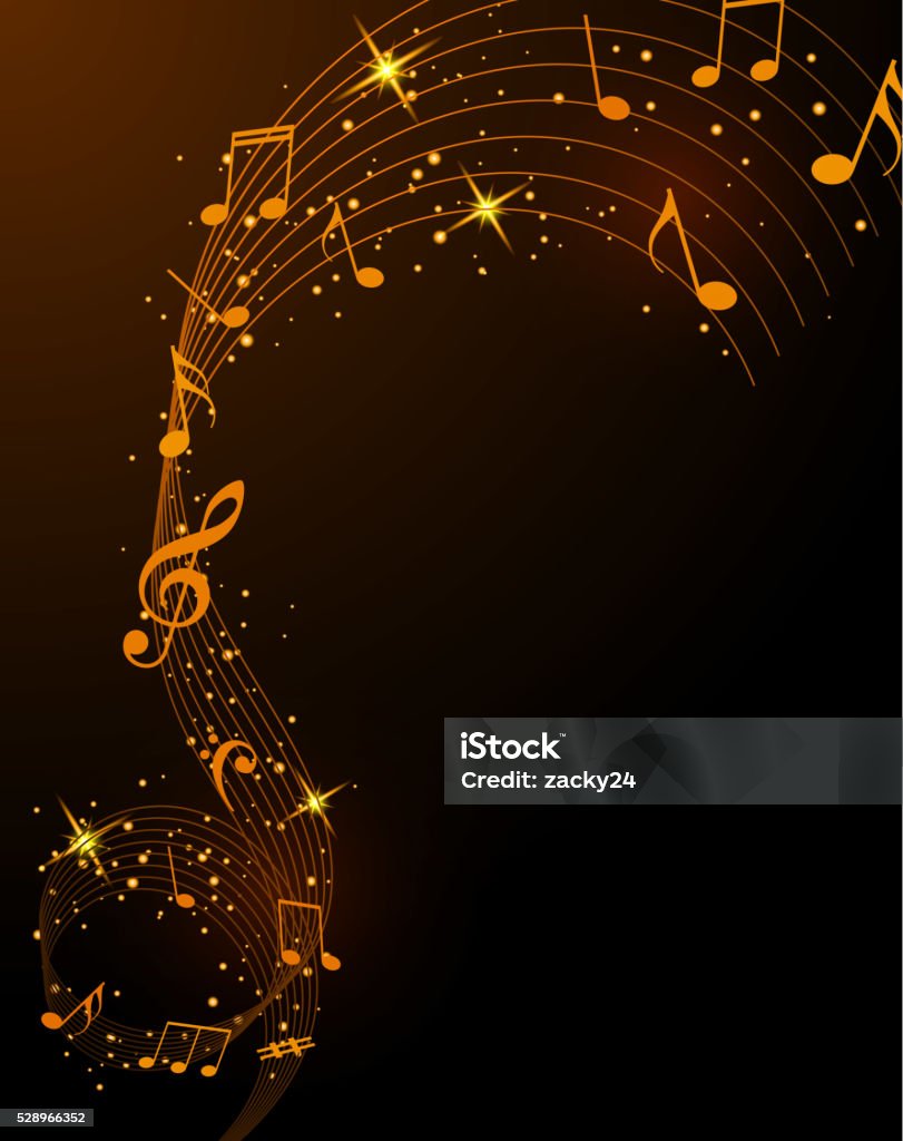 Basic Musical Background Abstract Musical Background With Notes Stock Illustration - Download ...