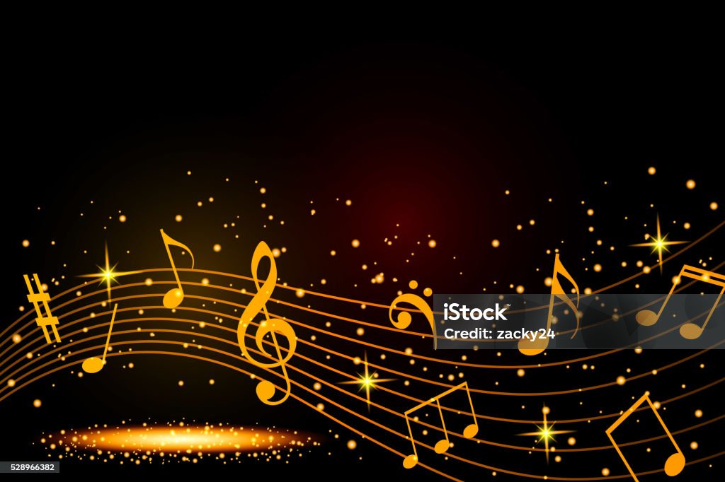 Basic Musical Background Abstract Musical Background With Notes Stock Illustration - Download ...