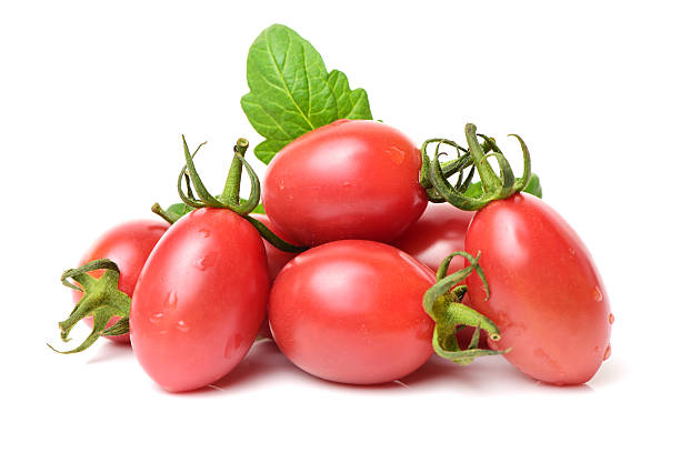 Small cherry tomato Small cherry tomato on white background grape tomato stock pictures, royalty-free photos & images