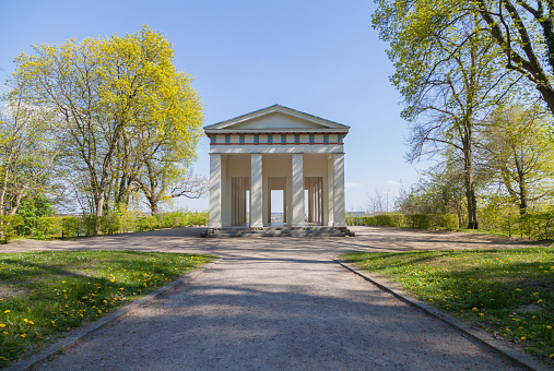 Temple of Aesculapius in the garden of the Villa Borghese in Rome