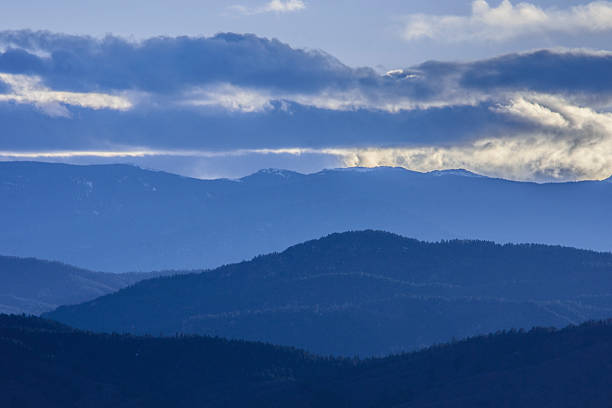 istock Rocky Mountains in Blue Silhouette 528969500