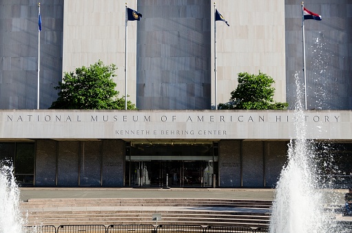 Washington DC, USA - June 4, 2012: Entrance to the famous National Museum of American History in Washington DC.