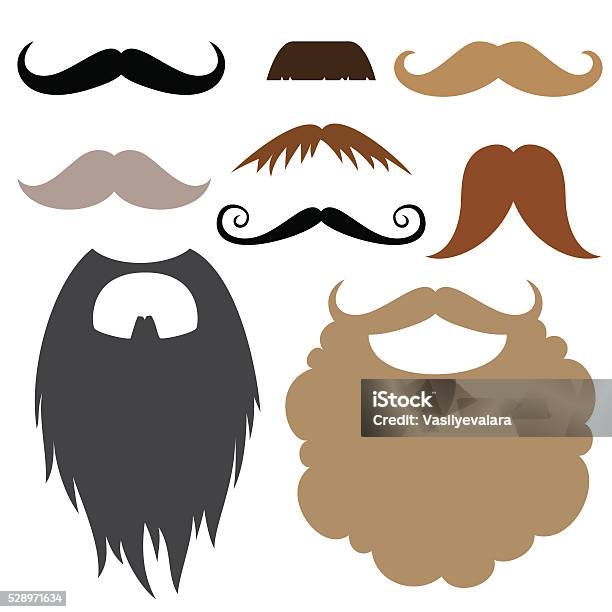 Photo Booth Props Stock Illustration - Download Image Now - Beard, Prop, Adult