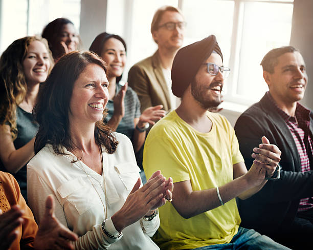istock Applause Appreciation Award Cheerful Meeting Concept 528972046
