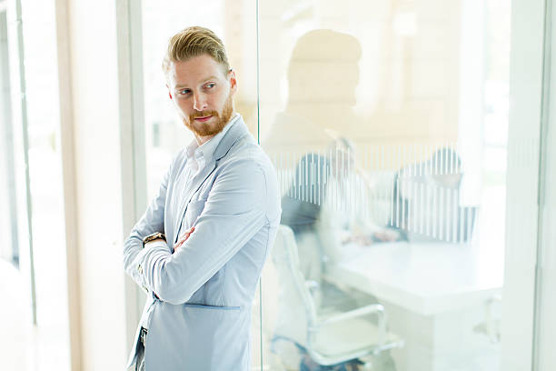 istock Modern young businessman in the office 528974828