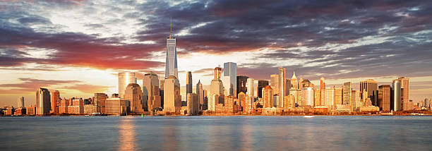 istock USA, New York panorama at sunrise 528974854