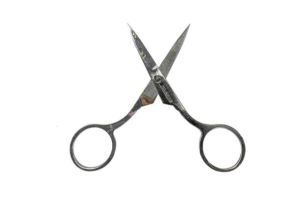 istock Metal Scissors for clothing isolated on white background 528976002