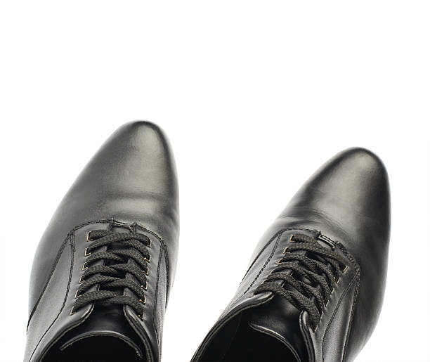 istock Classic black leather shoes isolated 528977988
