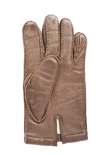 istock Brown leather glove isolated 528978356