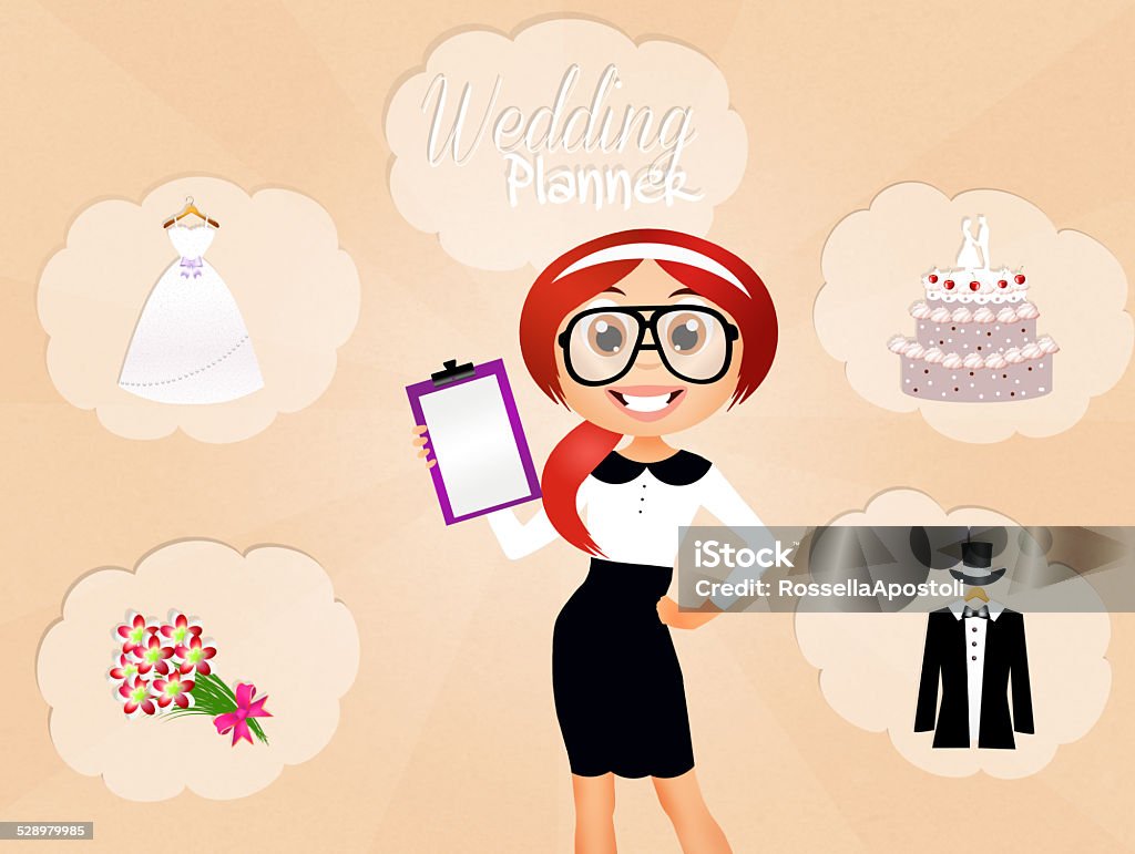 Wedding planner Illustration of Wedding planner Adult stock illustration