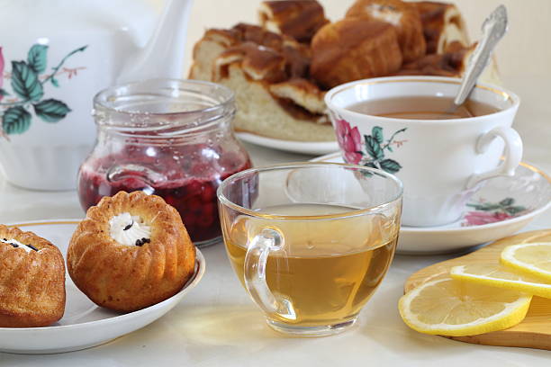 istock Still-life with fresh tea both a juicy lemon 528980265