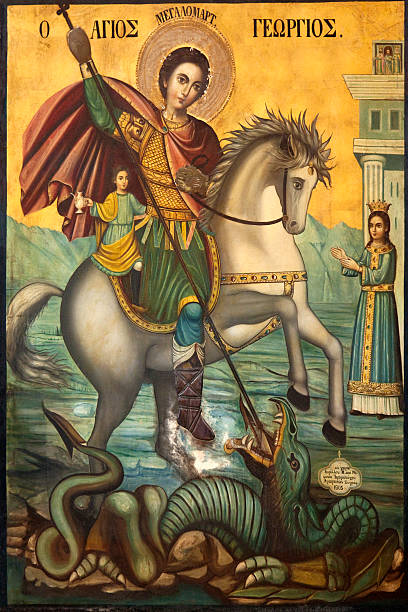 istock Icon of St George and the Dragon 528983618
