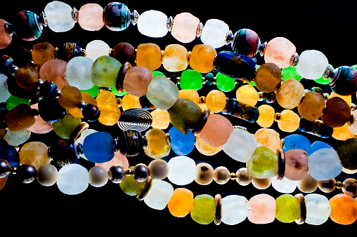 Mix of colorful polished gemstones