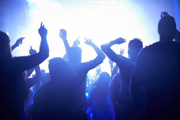 Feeling the beat Shot of adoring fans at a rock concert dubstep photos stock pictures, royalty-free photos & images