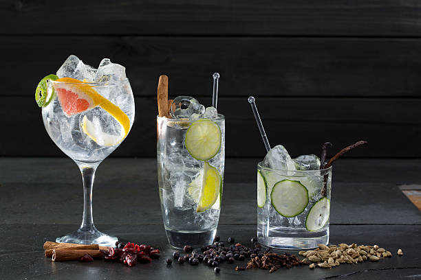 istock Gin tonic cocktails with lima cucumber and grapefruit 529003739
