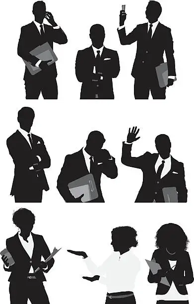 Vector illustration of Business people in various actions