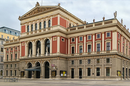 The Wiener Musikverein is a concert hall in the Innere Stadt borough of Vienna, Austria. It is the home to the Vienna Philharmonic orchestra