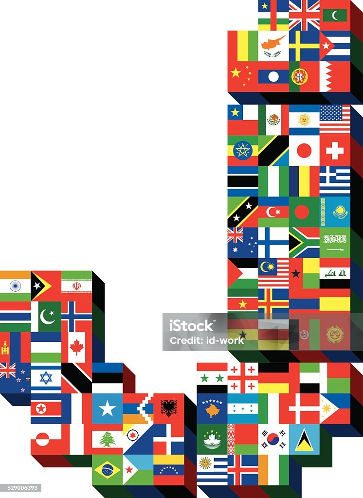 Flags Map J Letter J With National Flags Pattern Stock Illustration - Download ...
