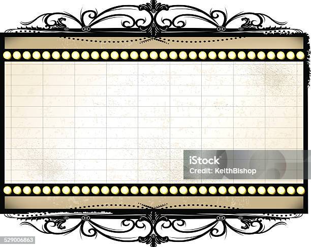Retro Theater Marquee Background Stock Illustration - Download Image Now - Stage Theater, Theatrical Performance, Sign