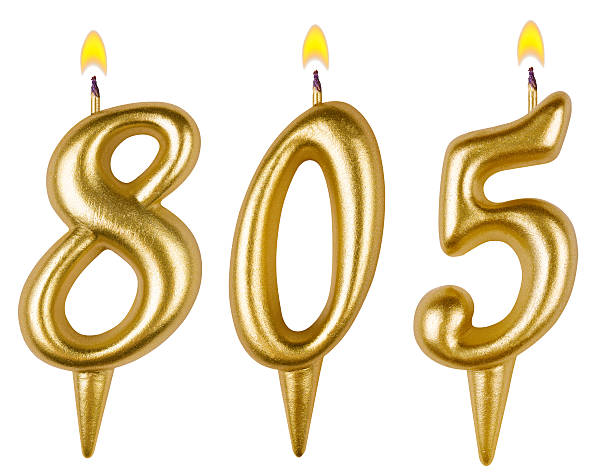 istock candles number eight hundred five isolated on white background 529007621