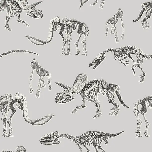 Vector illustration of Dinosaur seamless repeat