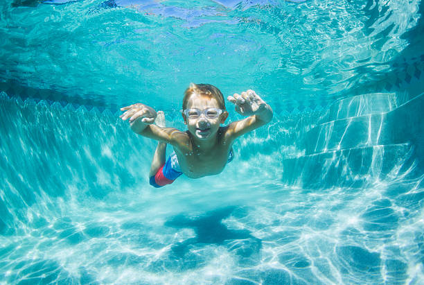 istock Young Boy Diving Underwater in Swimming Pool 529007989
