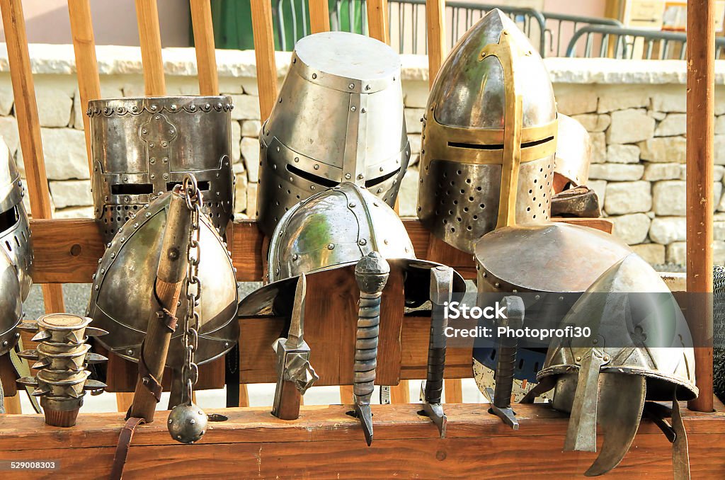 Medieval armors - Foto de stock de Accesorio de cabeza libre de derechos