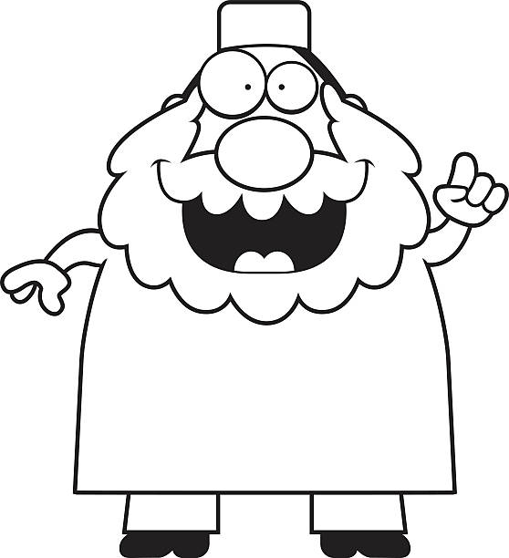 Cartoon Muslim Idea A cartoon illustration of a Muslim man with an idea. ulama stock illustrations