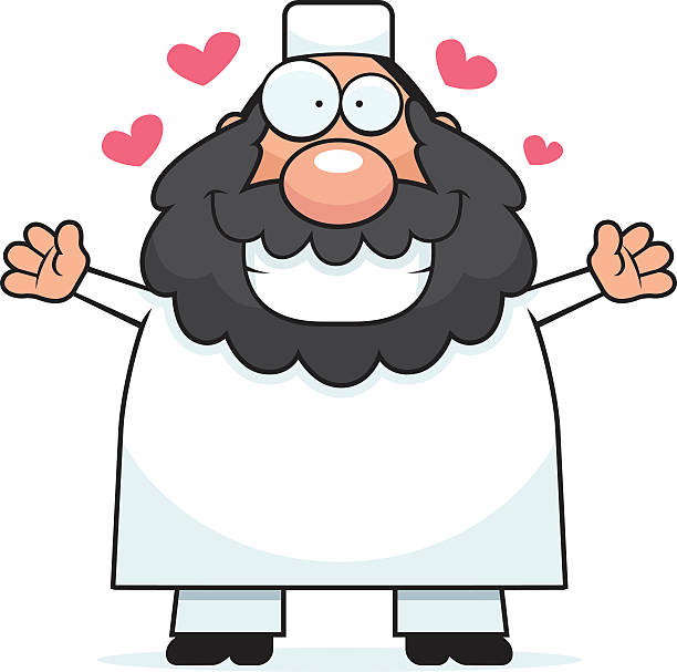 Cartoon Muslim Hug A cartoon illustration of a Muslim man ready to give a hug. ulama stock illustrations