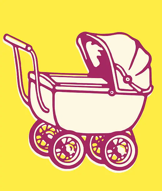 Vector illustration of Baby Carriage