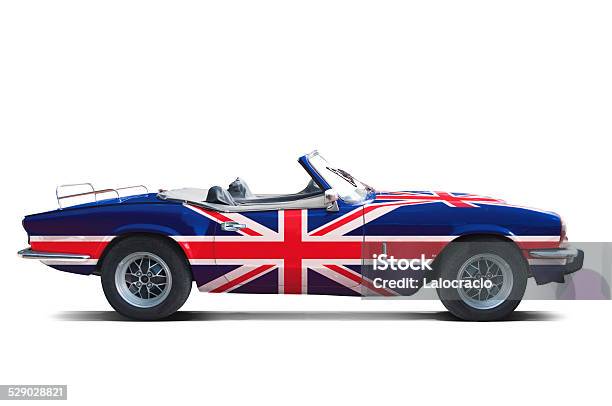 British Triumph Gt6 Convertible Foto de stock y más banco de imágenes de Bandera del Reino Unido - Bandera del Reino Unido, Coche, Bandera