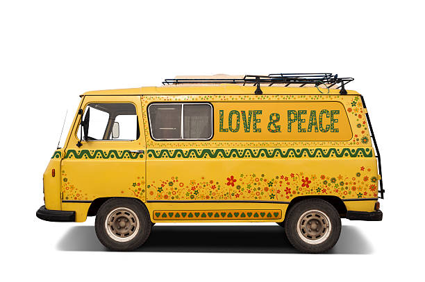 hippy van - hippy fotografías e imágenes de stock