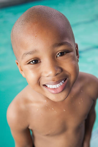 istock Cute little boy smiling at the pool 529029573