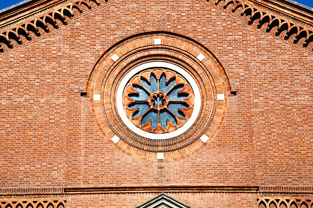 istock rose window  italy  lombardy     in  the castellanza  old     br 529030269