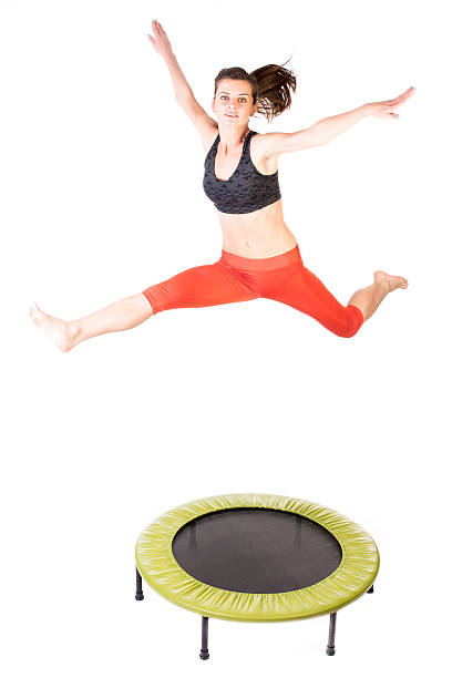 istock Jumping on fitness trampoline 529032171