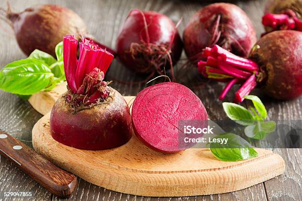 Young Beets In A Wooden Bowl Stock Photo - Download Image Now - Beet, Colors, Freshness