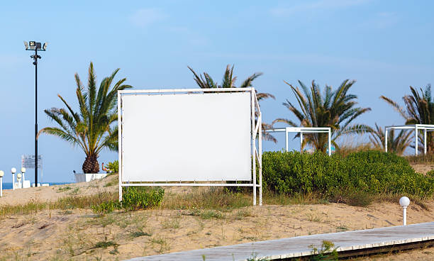 istock Billboard on the background of palm trees 529048265